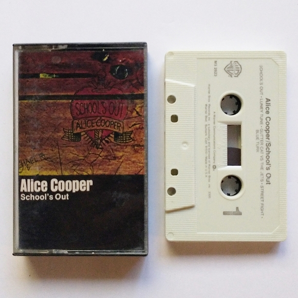 Alice Cooper : School's Out Cassette Tape 1972 - Picture 1 of 8